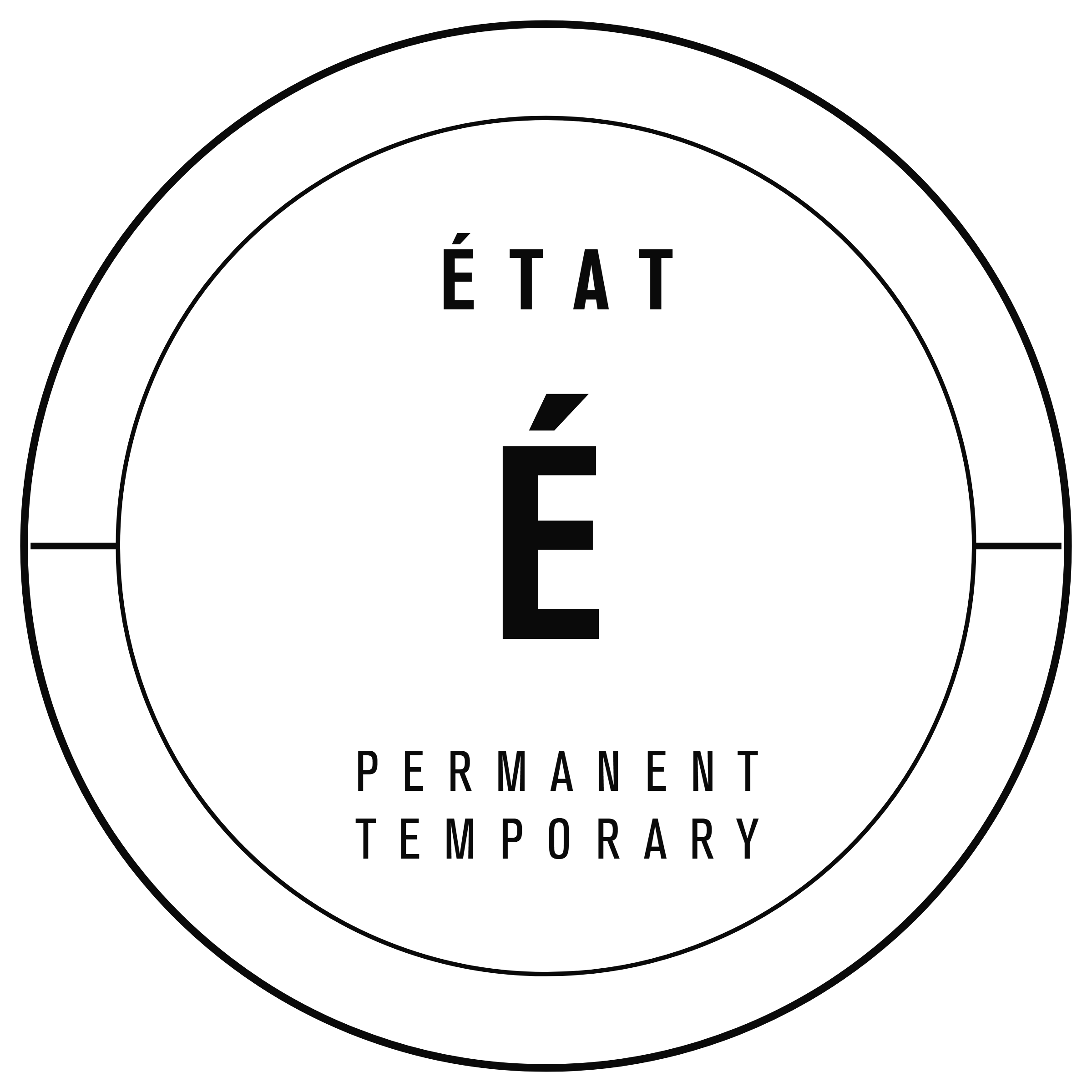 ÉTAT seal — Permanent Temporary